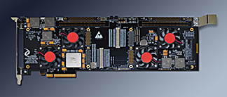 8 lane PCIe to 2 XMC adapter in full size PCIe card