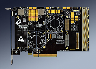 8 lane PCIe to XMC adapter in half-size PCIe card